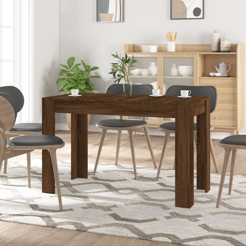 Vetonek Mesa de comedor madera de ingeniería marrón roble 120x60x76 cm