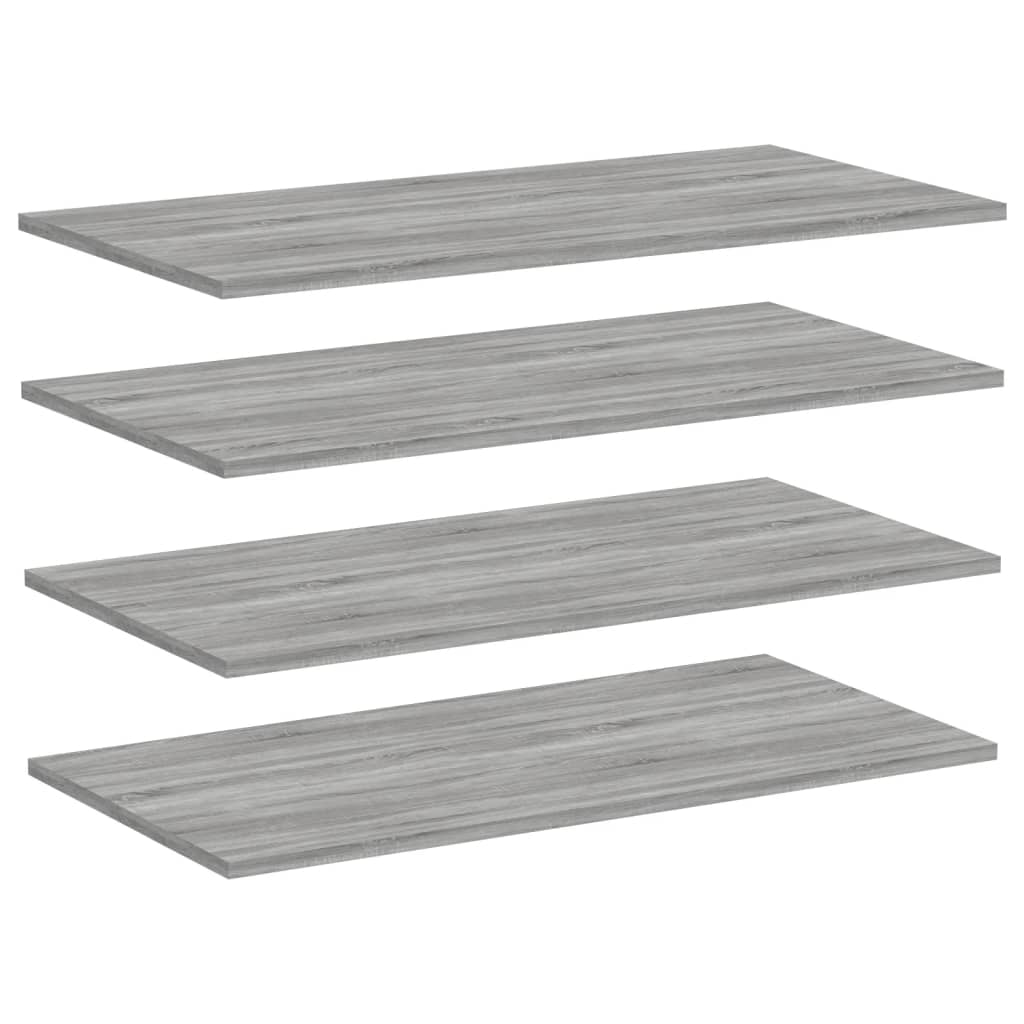 Etagères murales 4 pcs Bois d'ingénierie gris Sonoma 80x40x1,5 cm V9503 Vetonek