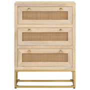 Cómoda madera maciza de mango y hierro 55x30x76 cm v5733 - Vetonek