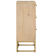 Cómoda madera maciza de mango y hierro 55x30x76 cm v5733 - Vetonek