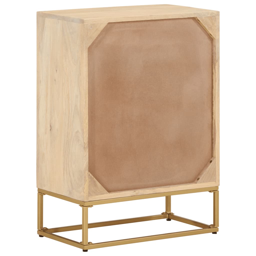 Cómoda madera maciza de mango y hierro 55x30x76 cm v5733 - Vetonek
