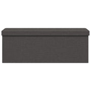 Dark Gray Faux Linen Folding Storage Bench V6310 Vetonek