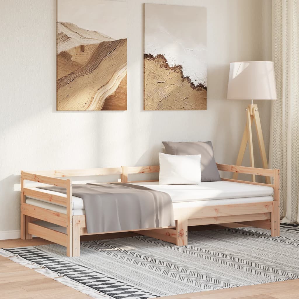 Vetonek Sofá cama nido sin colchón madera maciza 90x190 cm