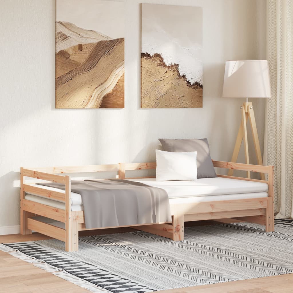 Vetonek Sofá cama nido madera maciza de pino 80x200 cm