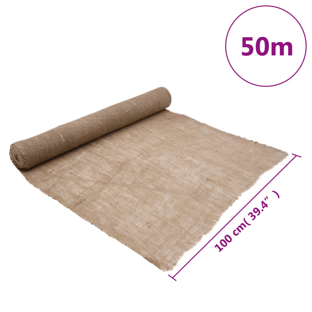 Yute rolls 2 units 1x50 m 100% yute 200 gsm