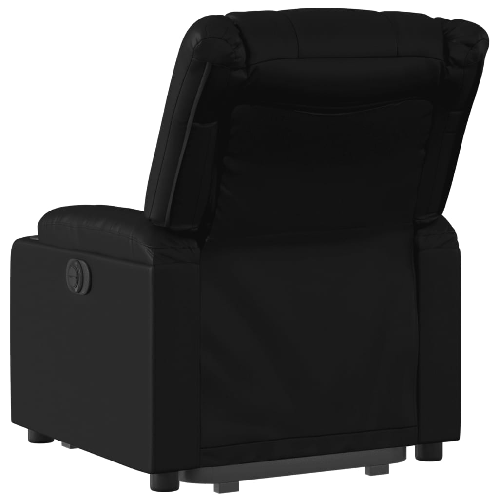 Sillón reclinable elevable eléctrico de cuero sintético con funciones de masaje y confort - Vetonek