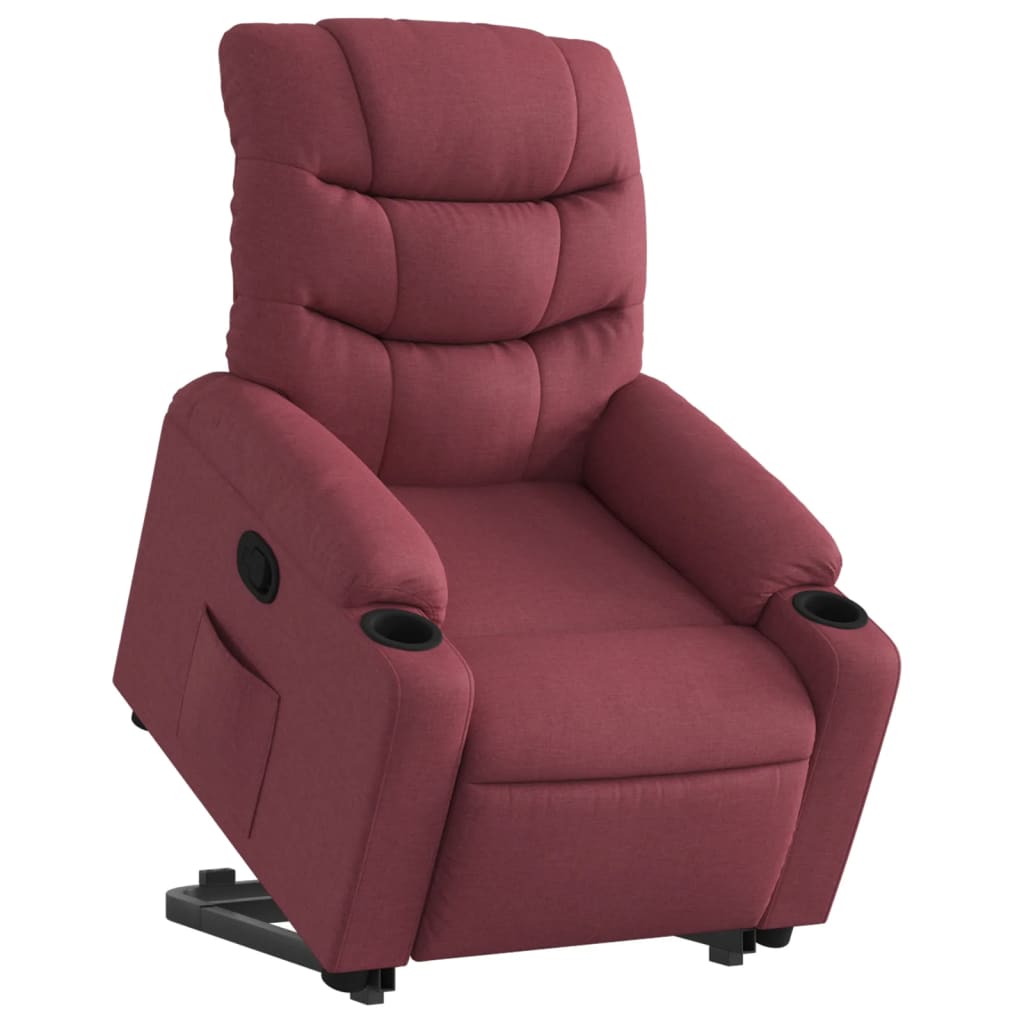 Reclinable armchair Red red fabric