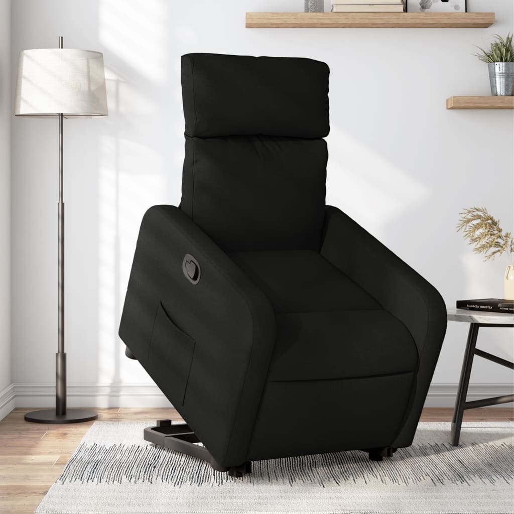 Vetonek Sillón reclinable elevable tela negro