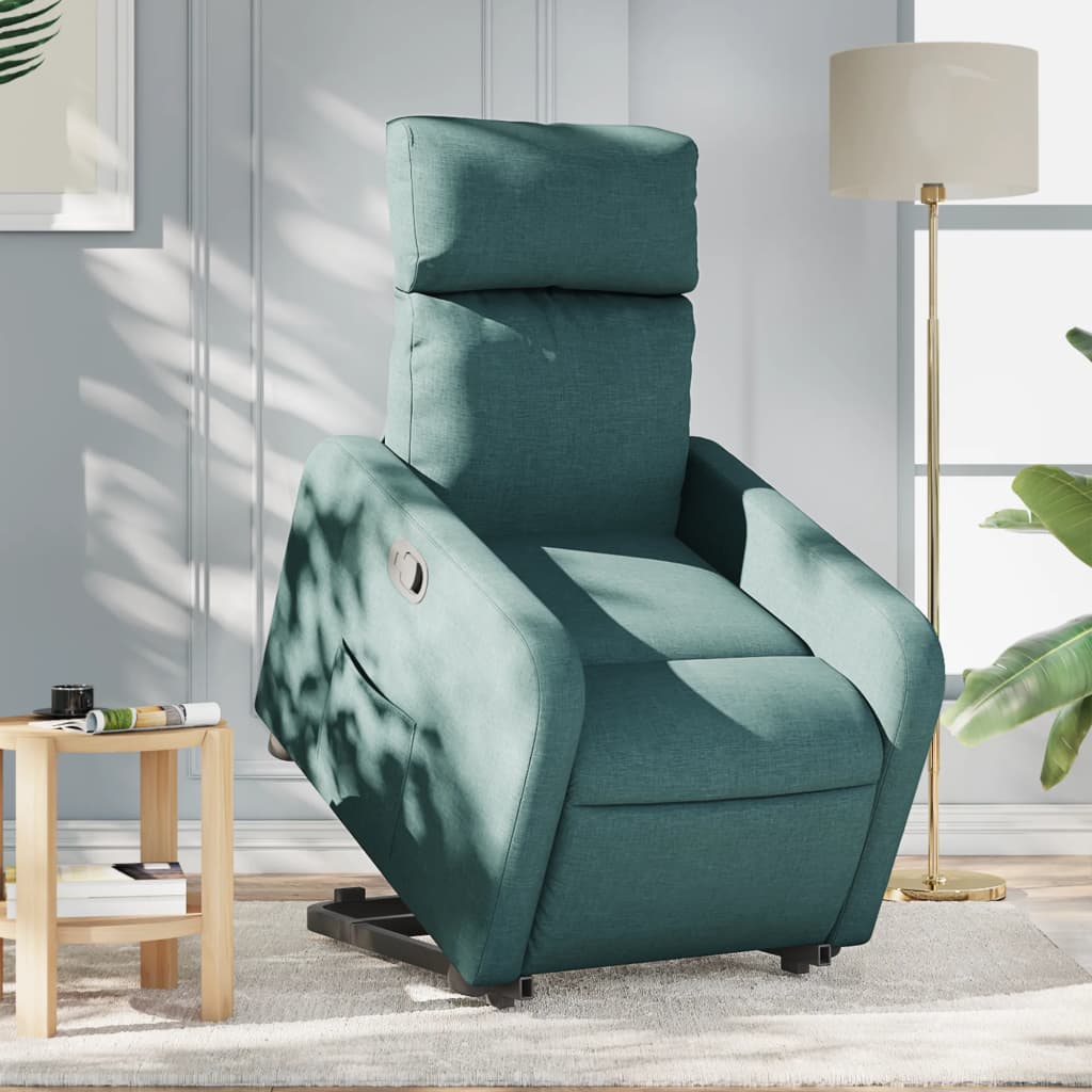 Vetonek Sillón reclinable elevable tela verde oscuro