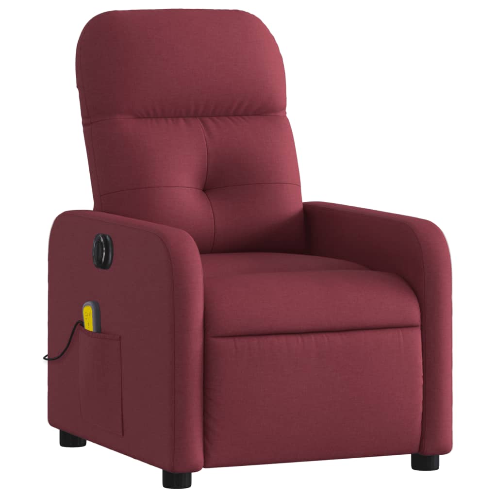 Electric Reclinable Massage Chair Red red fabric