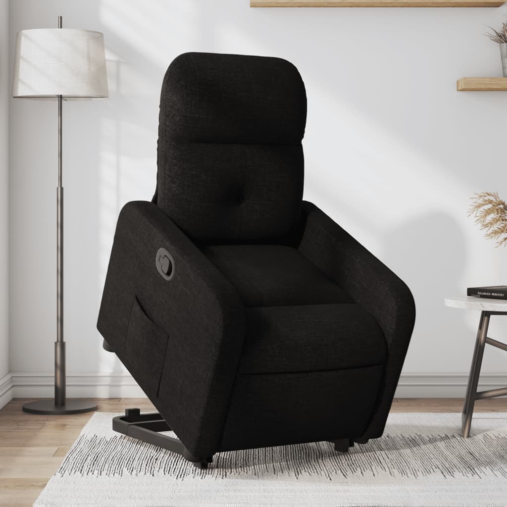 Vetonek Sillón reclinable elevable tela negro