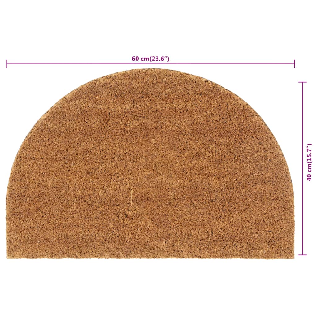 SEMICIRCULAR FELP OF NATURAL COCO FIBER 40X60 CM