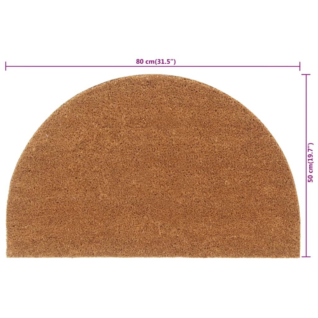 SEMICIRCULAR FELP OF NATURAL COCO FIBER 50X80 CM