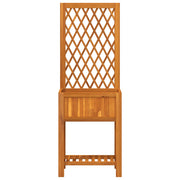 Jardinière avec treillis et étagère en acacia massif 55x29,5x152 cm - Vetonek