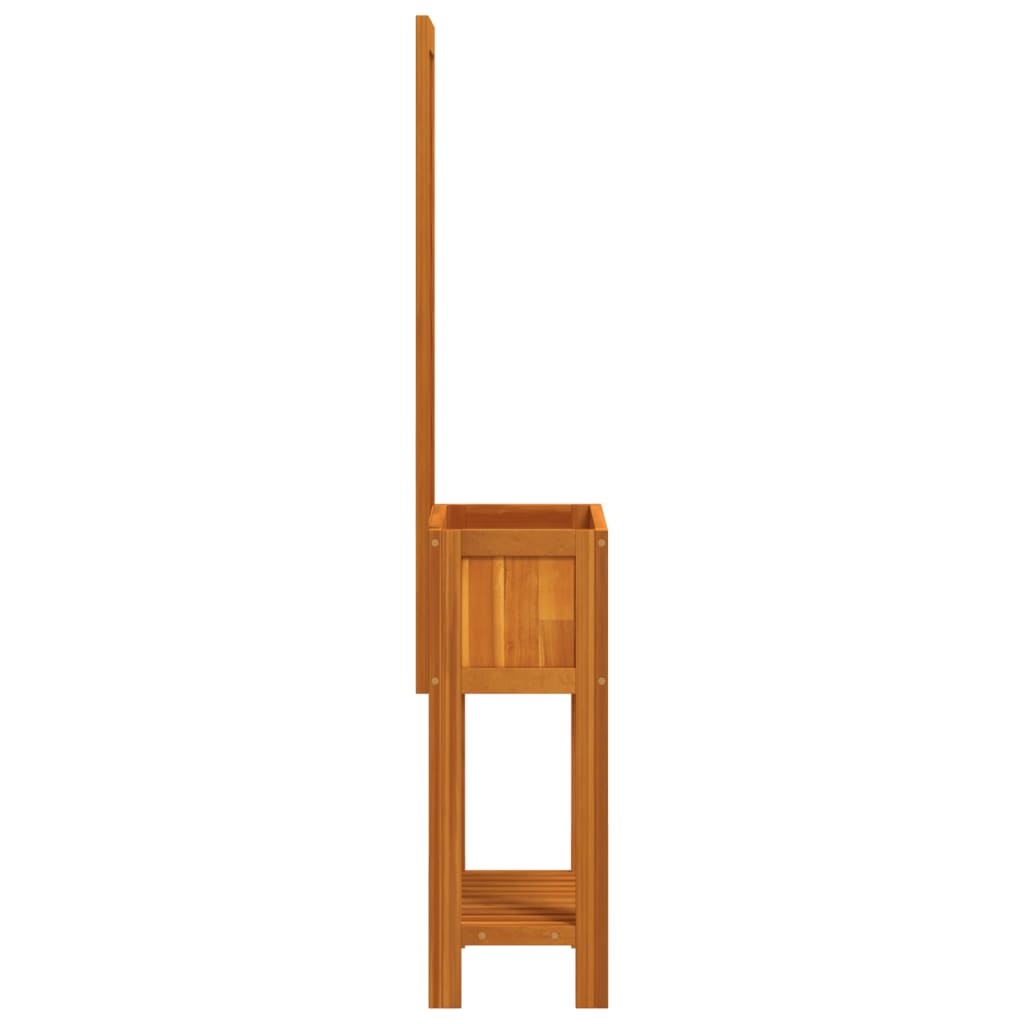Jardinière avec treillis et étagère en acacia massif 55x29,5x152 cm - Vetonek