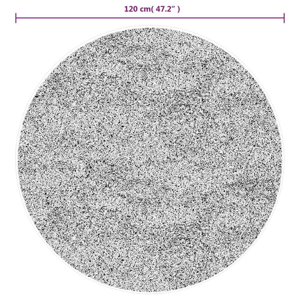 Catifa de pèl suau Rentable HUARTE CREMA Ø 120 cm