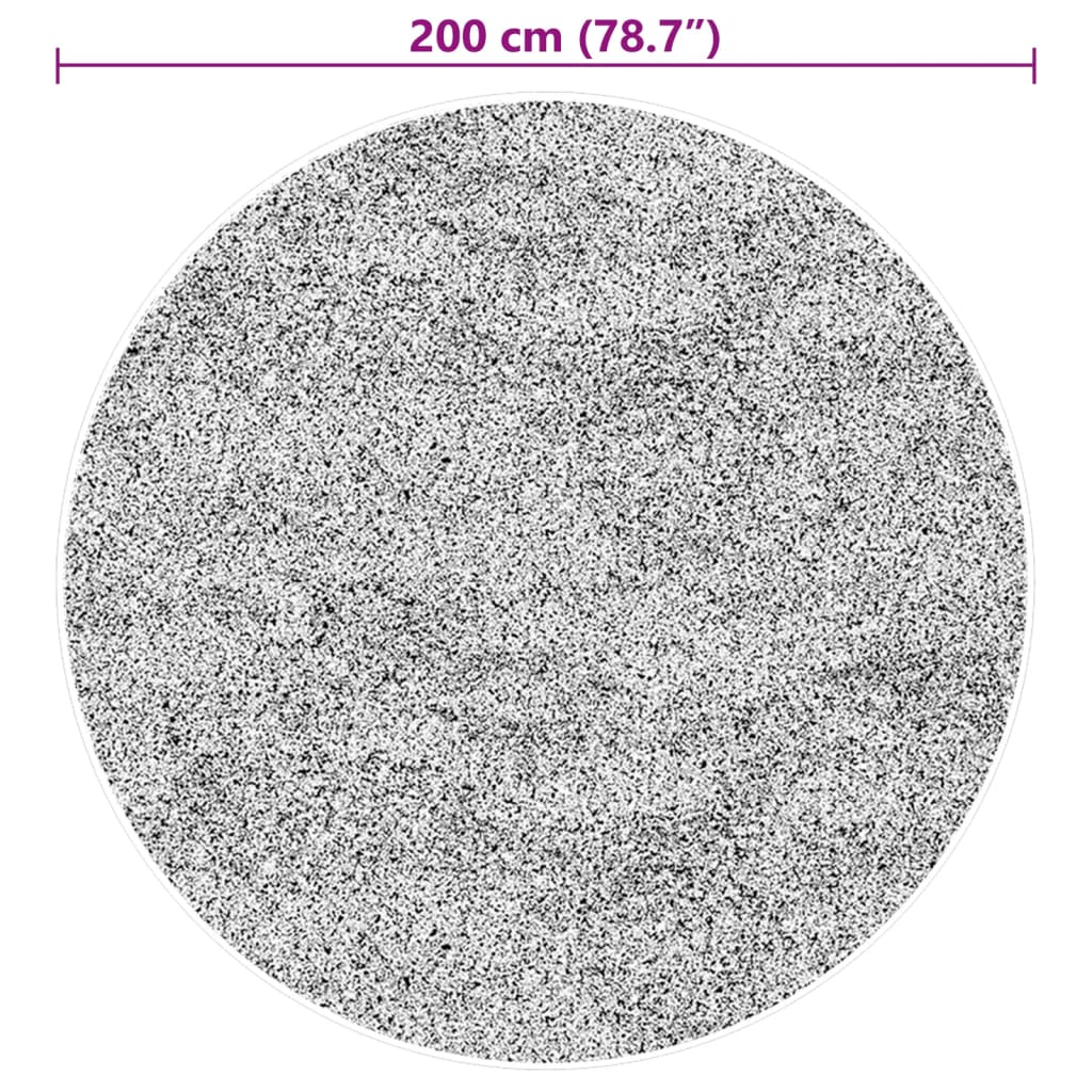 Catifa suau de pèl curt gris huarte Ø 200 cm