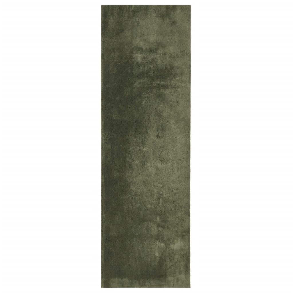 Carpete macio de cabelo macio Huarte Green Forest 80x250 cm