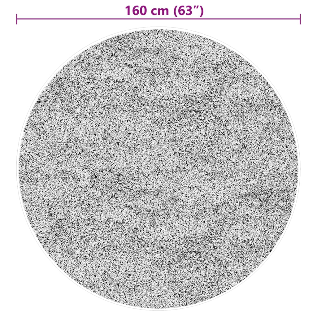 Catifa suau de pèl curt negre HUARTE Ø 160 cm