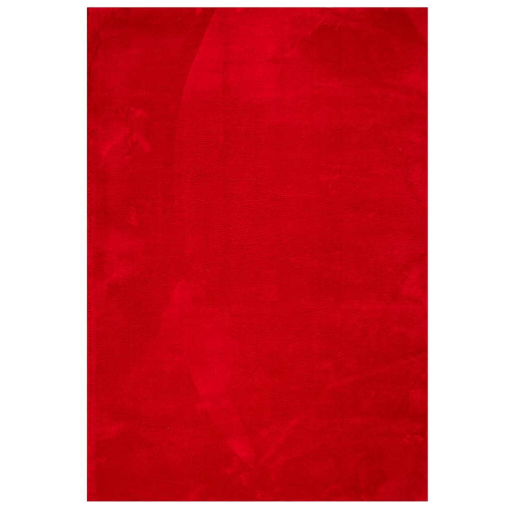 Carpete macio de cabelo macio huarte vermelho 140x200 cm