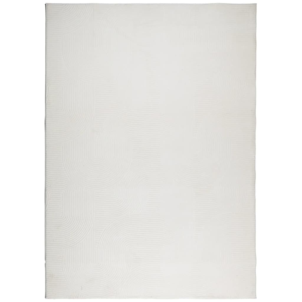 Carpet de cabelo curto scandinavo iza creme 200x280 cm