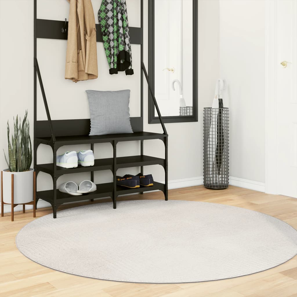 Carpet de cabelo curto Scandinavo iza creme Ø 160 cm