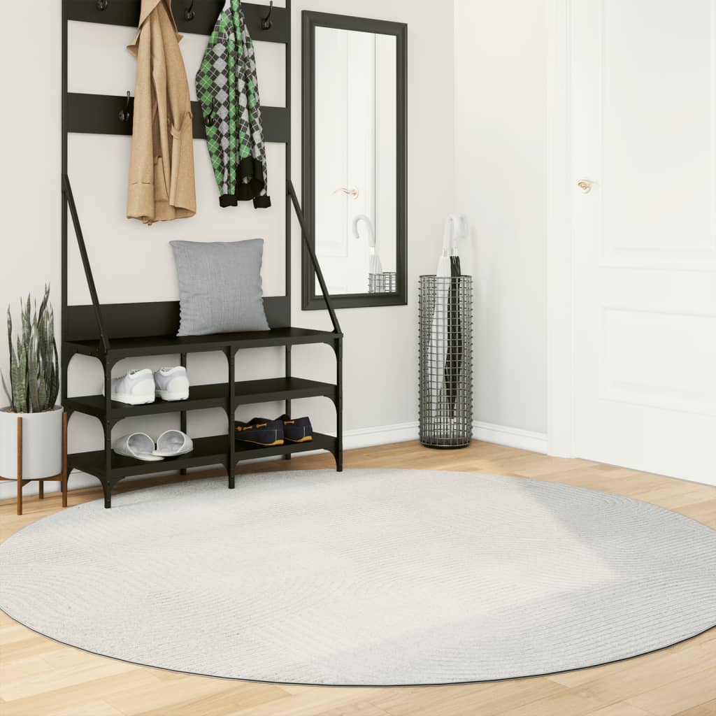 Carpet de cabelo curto Scandinavo iza creme Ø 200 cm