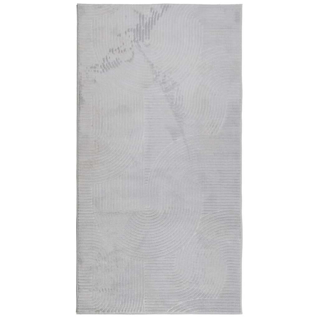 Carpete de cabelo curto Scandinavo cinza 80x150 cm