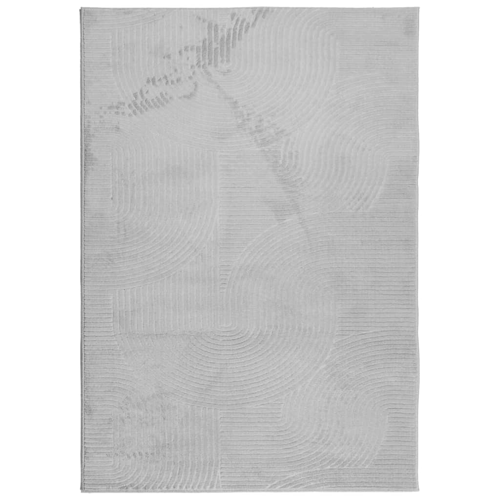 Carpete de cabelo curto Scandinavo cinza 120x170 cm