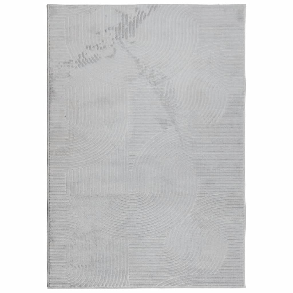 Carpete de cabelo curto Scandinavo cinza 140x200 cm