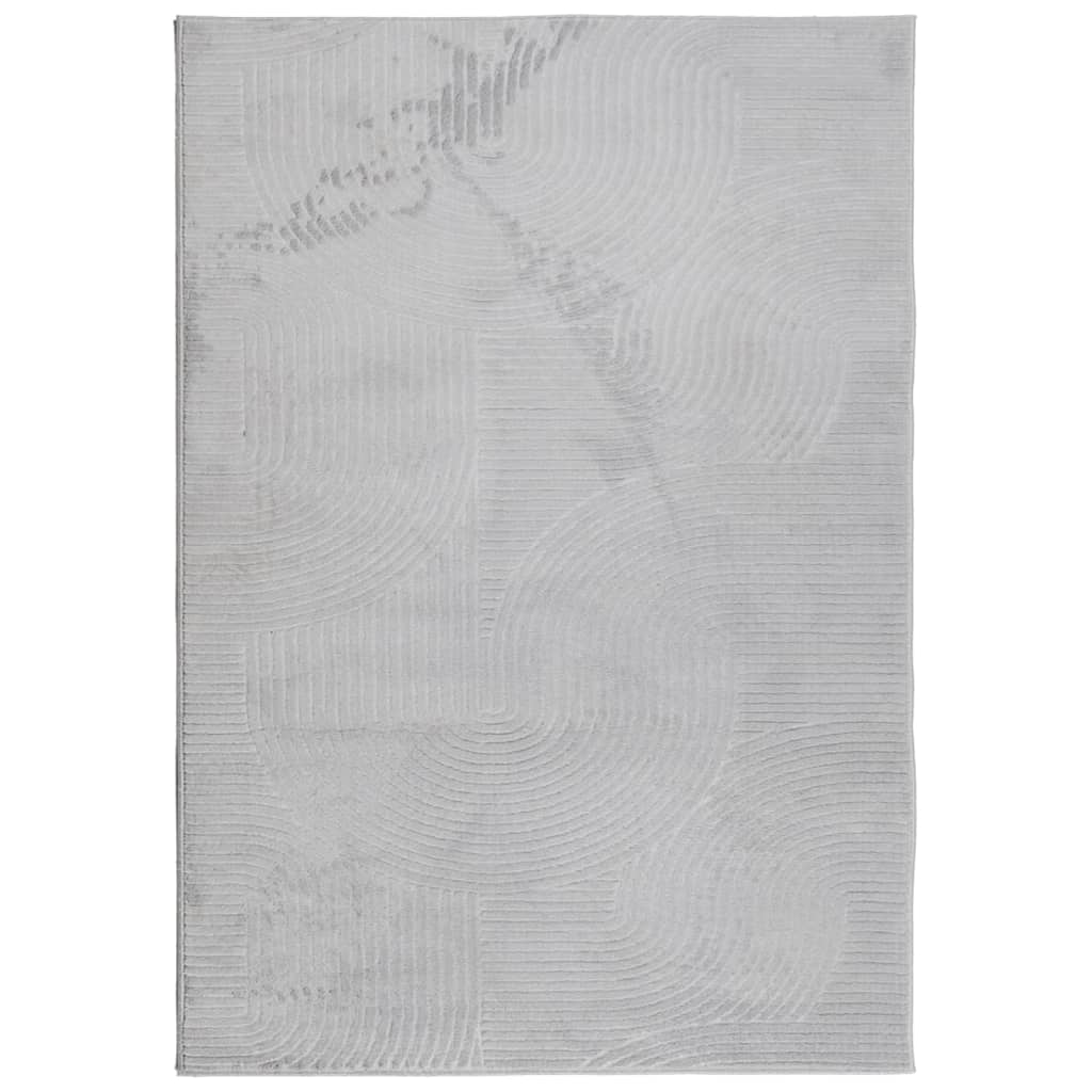 Carpete de cabelo curto Scandinavo cinza 160x230 cm