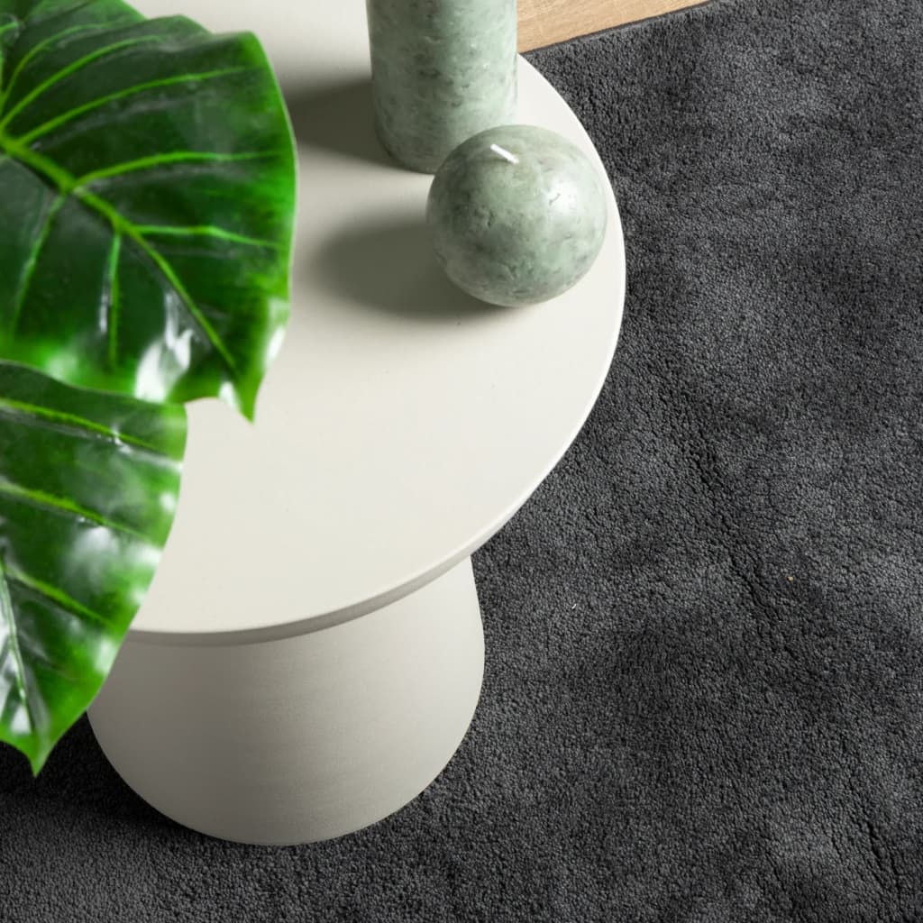 Alfombra de pelo corto oviedo gris antracita 60x110 cm v0637 Vetonek