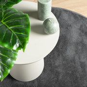 Alfombra de pelo corto oviedo gris antracita ø 80 cm v0781 - Vetonek