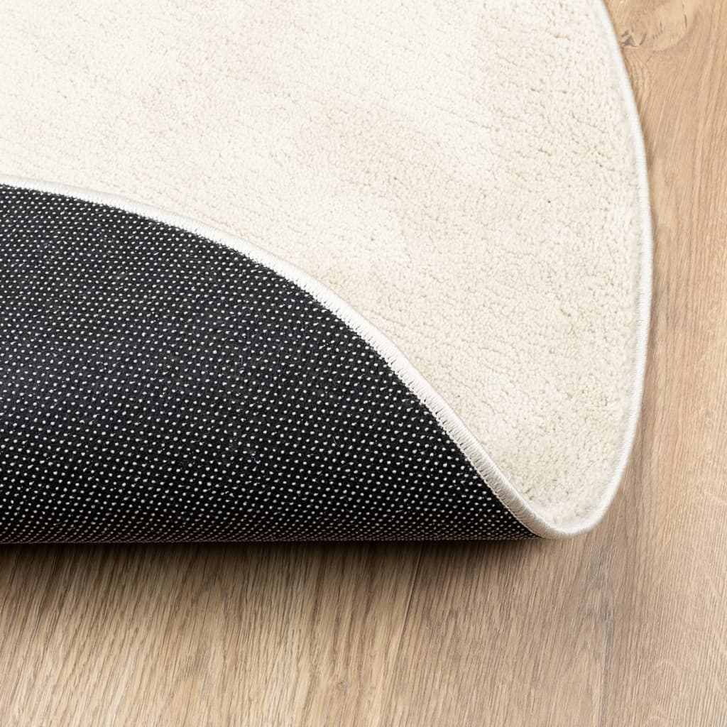 Alfombra de pelo corto oviedo beige ø 80 cm v1009 Vetonek