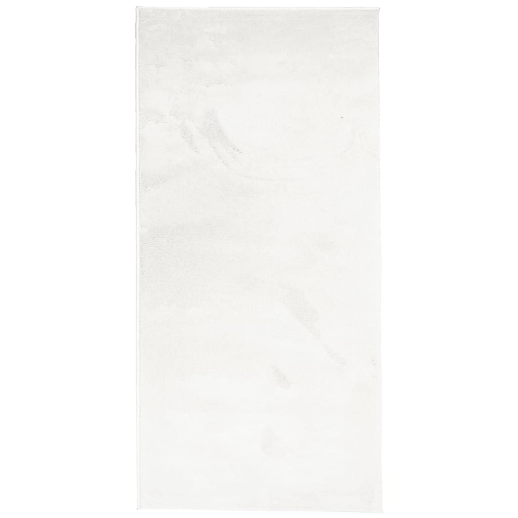 Creme de tapete de cabelo curto creme 100x200 cm