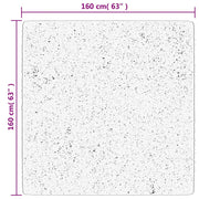 Tapis à poils ras OVIEDO noir 160x160 cm V1597 Vetonek