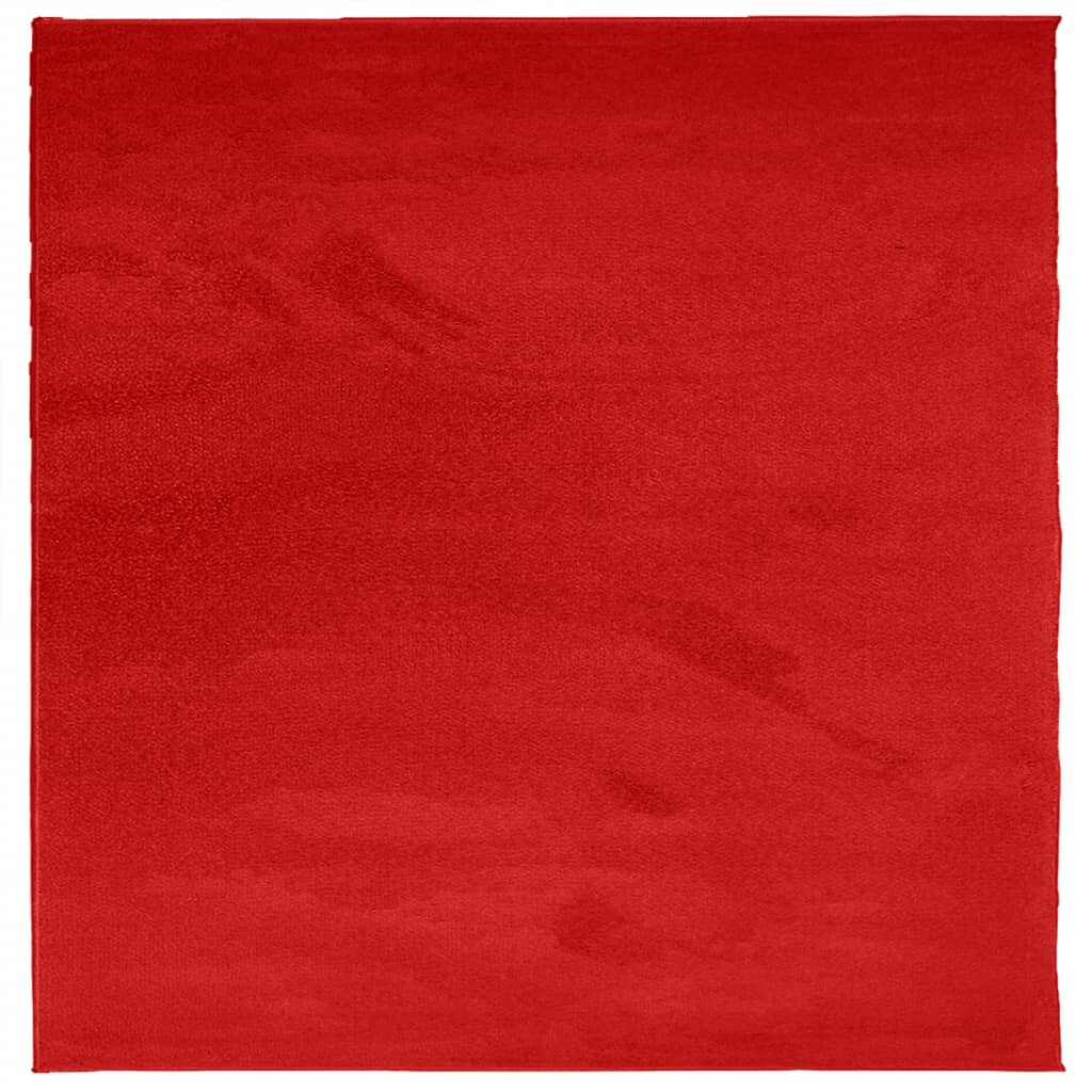 Carpete de cabelo de oviedo vermelho 240x240 cm