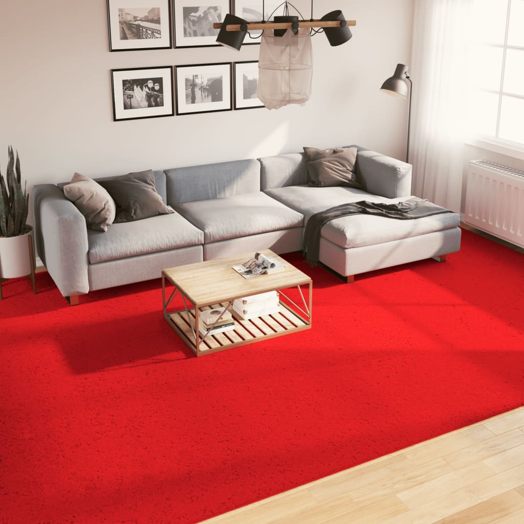 Red Oviedo Hair Short Carpet 300x400 cm