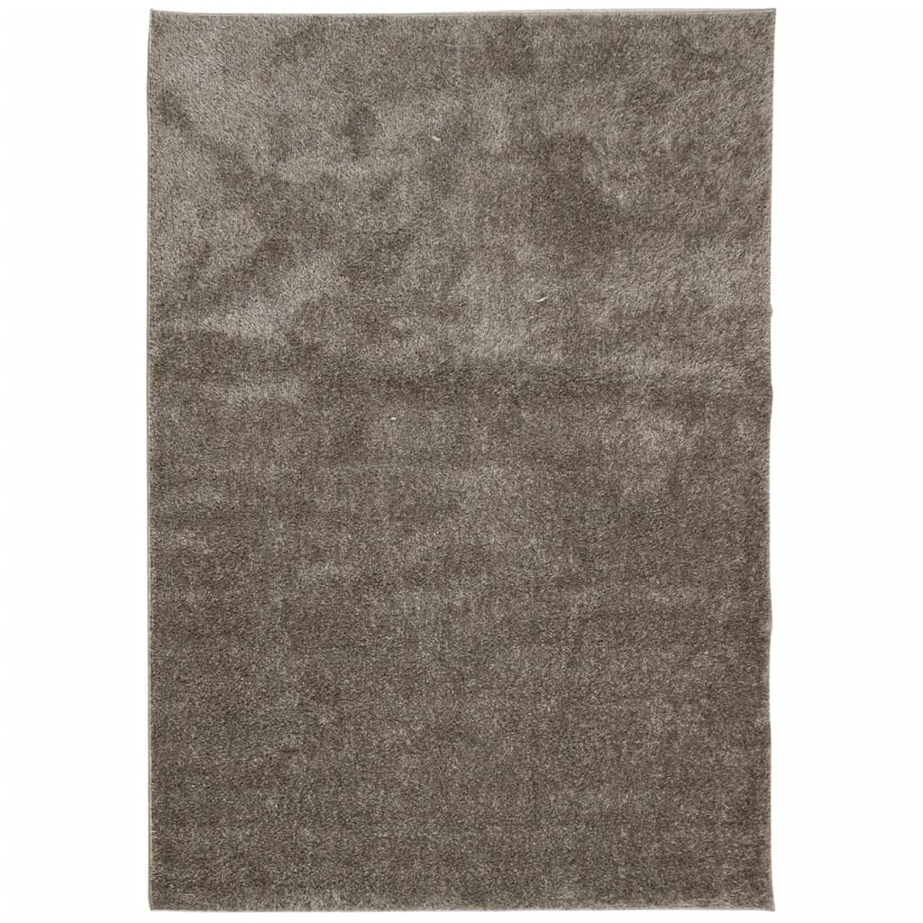 ISTAN cinza Carpete de cabelo brilhante 120x170 cm