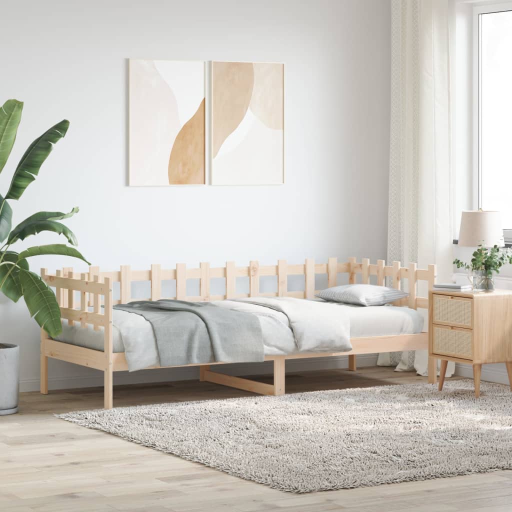 Vetonek Sofá cama sin colchón madera maciza de pino 80x200 cm