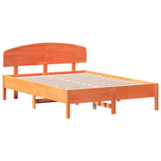 Estructura de cama sin colchón madera maciza marrón 135x190 cm - Vetonek