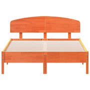 Estructura de cama sin colchón madera maciza marrón 135x190 cm - Vetonek