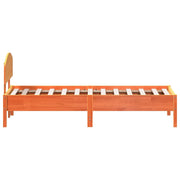 Estructura de cama sin colchón madera maciza marrón 90x190 cm v3491 - Vetonek