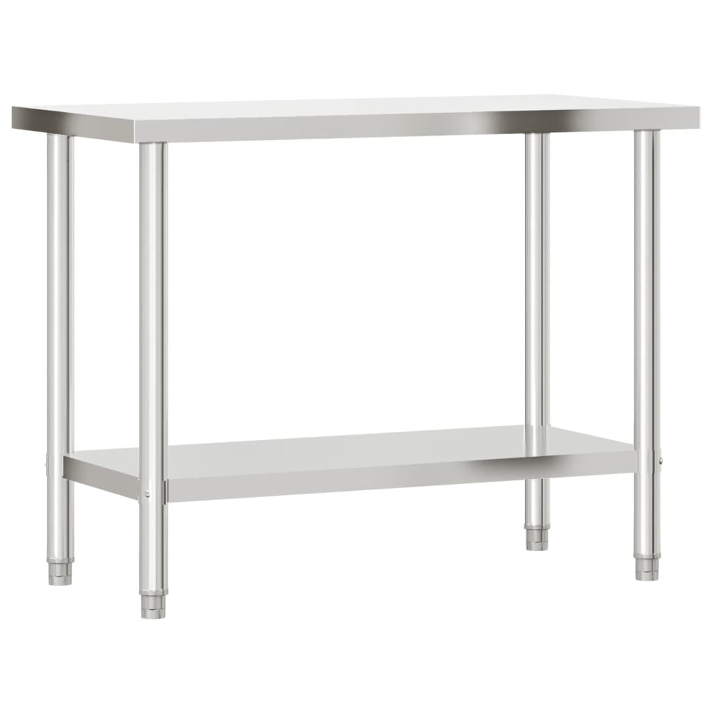 Kitchen work table with stainless steel 110x55x120cm v99