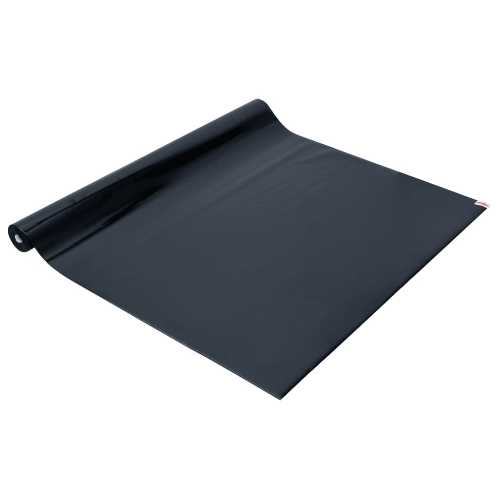 Láminas de ventana esmerilada 3 uds PVC negro V55