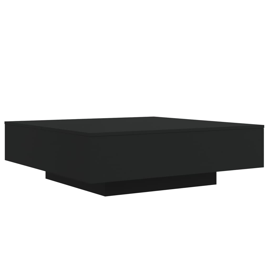 Center table with black LED lights 100x100x31 cm