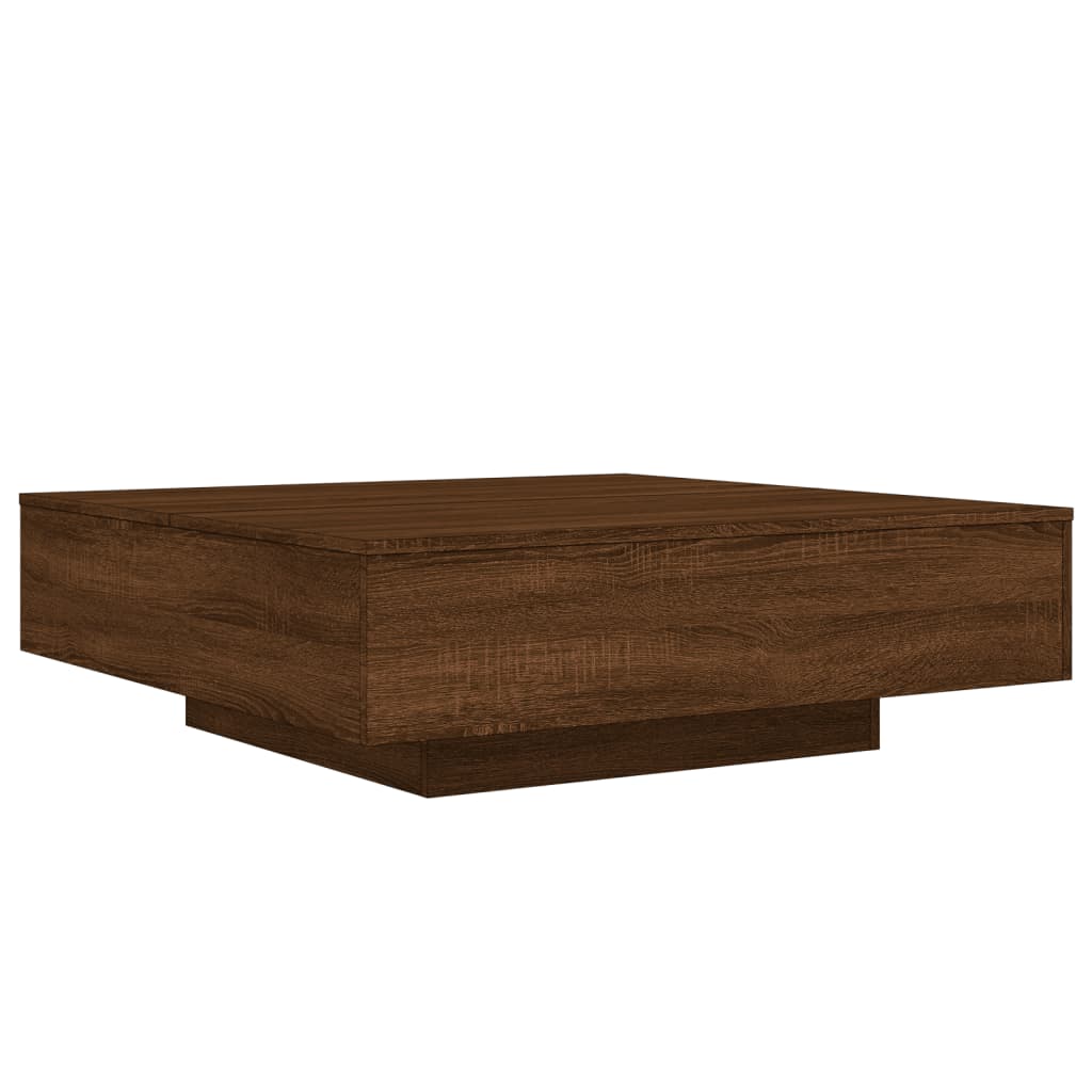 Taula central amb LED LED Oak Brown 100x100x31 cm