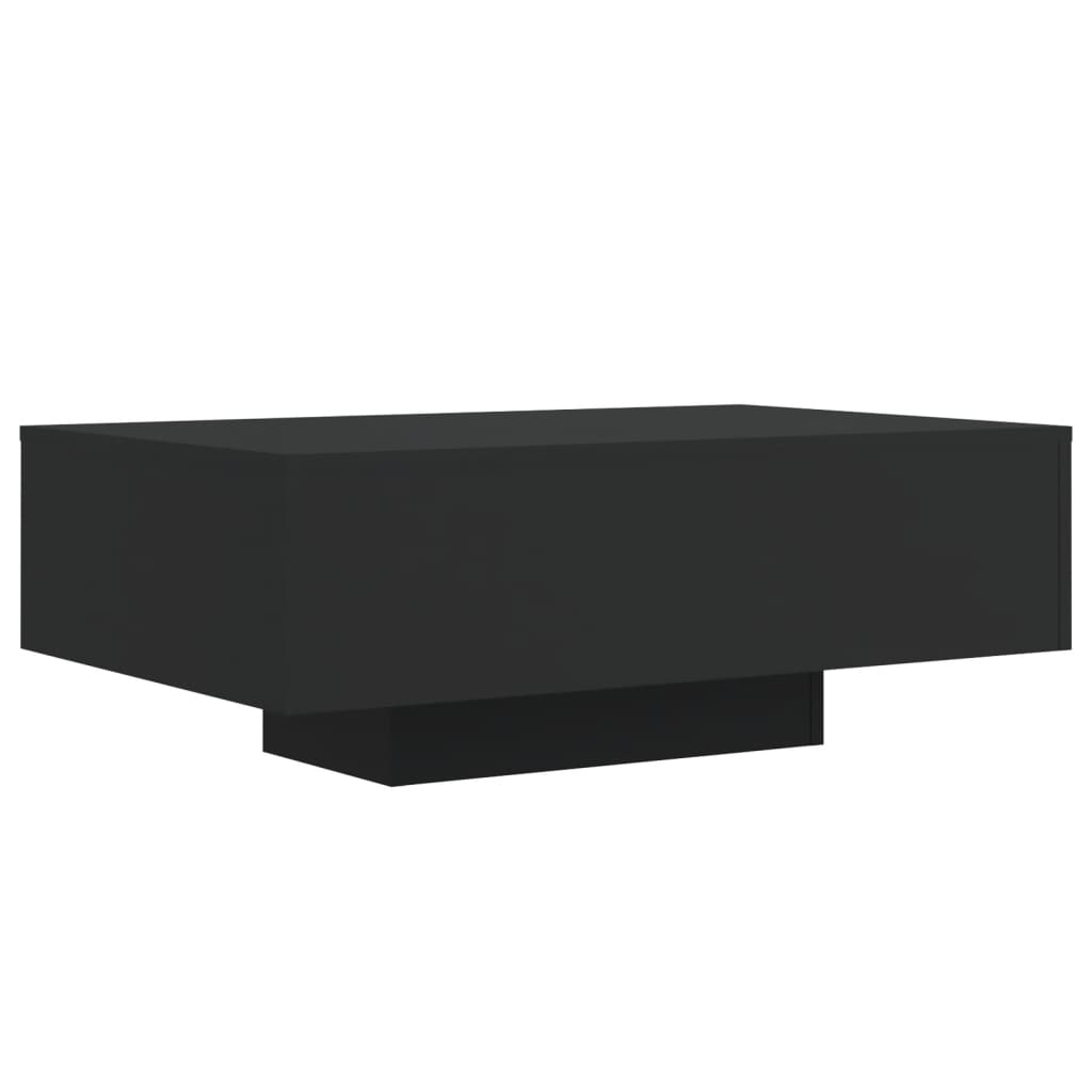 Mesa de centro con luces LED negro 85x55x31 cm - Vetonek