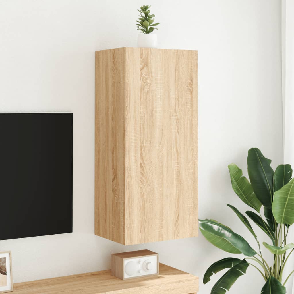 Mueble TV de pared madera sintetizada Nexus roble Sonoma 40,5x30x90 cm