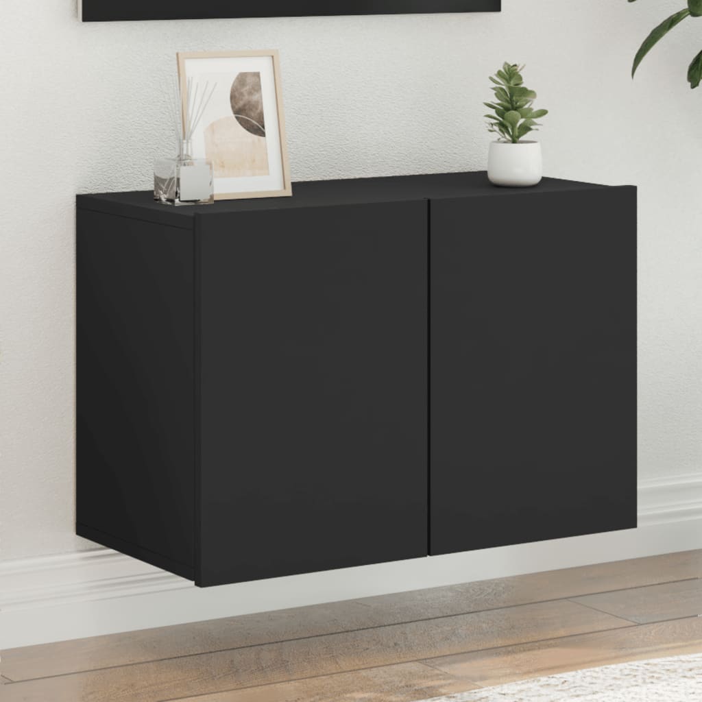 Vetonek Mueble para TV de pared negro 60x30x41 cm